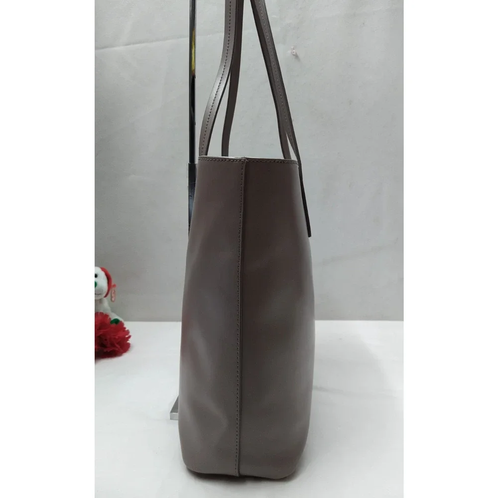 Kate Spade New York Taupe Brown Leather Double Handles Tote Bag_14